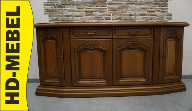 KOMODA ORZECHOWA 4 DRZWIOWA SZER. 175 CM