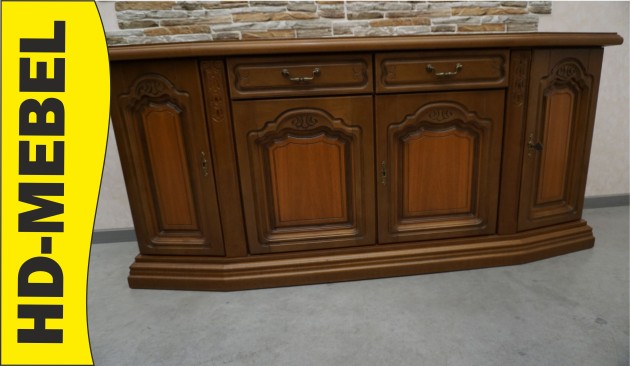 KOMODA ORZECHOWA 4 DRZWIOWA SZER. 175 CM