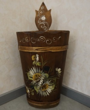 STOJAK NA PARASOLE PARASOLNIK DREWNIANY SZER. 30 CM 2