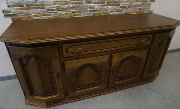 KOMODA FLANDERN CIEMNA DĘBOWA 4 DRZWIOWA SZER. 178 CM 2