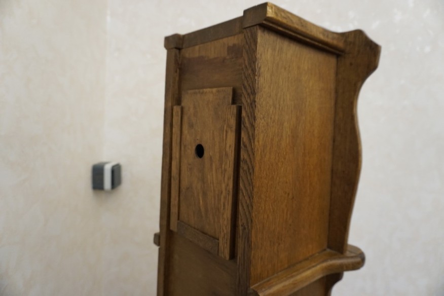 ZEGAR STOJĄCY DĘBOWY NA BATERIE TEMPUS FUGIT SZER. 45 CM