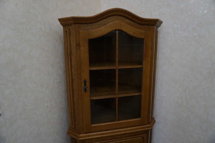 WITRYNA Z KOMODĄ DĘBOWA NAROŻNA 58x58 CM