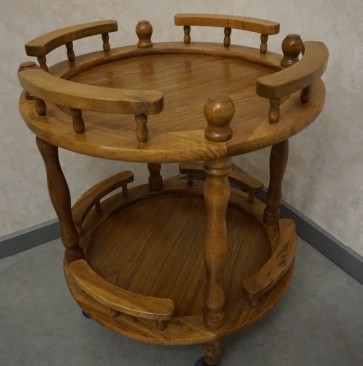 BAREK DĘBOWY NA KÓŁKACH 52/52 CM 2