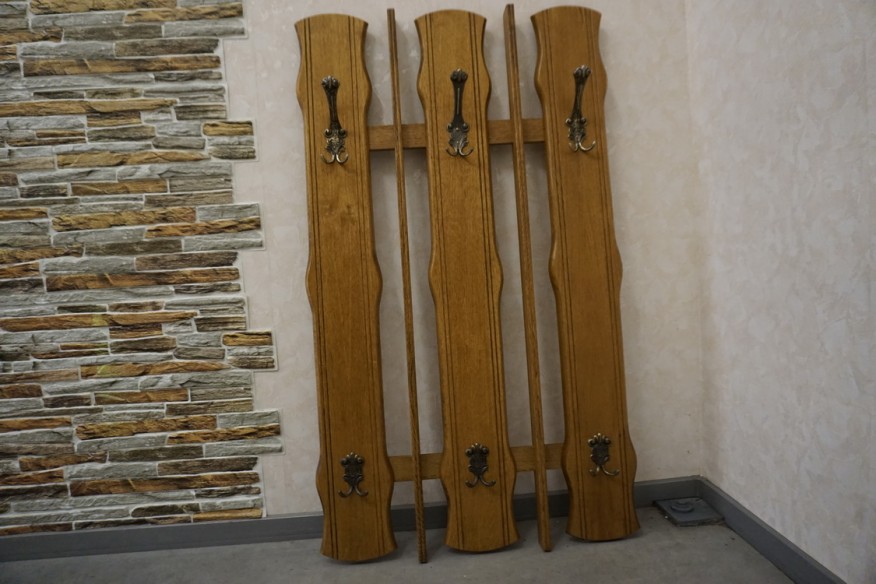 WIESZAK 3 PANELE DĘBOWY DO PRZEDPOKOJU SZER. 74 CM