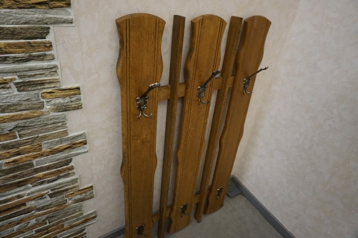 WIESZAK 3 PANELE DĘBOWY DO PRZEDPOKOJU SZER. 74 CM