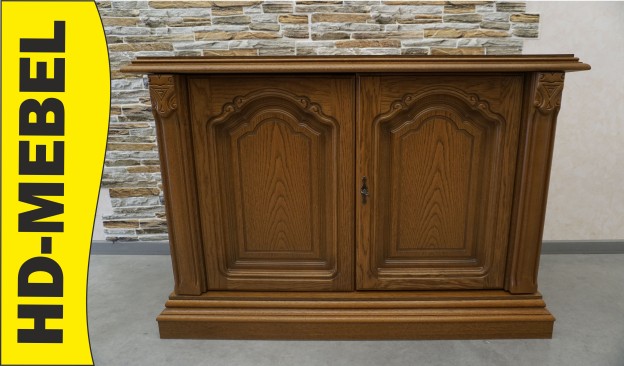KOMODA RTV DĘBOWA MAŁA SZER. 118 CM