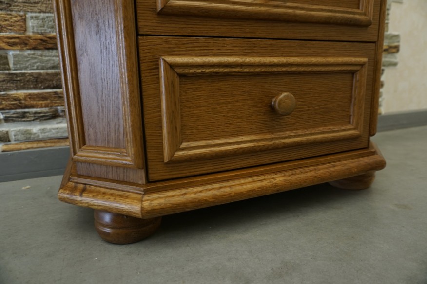 KOMODA MAŁA DĘBOWA 4 SZUFLADY SZER. 55 CM