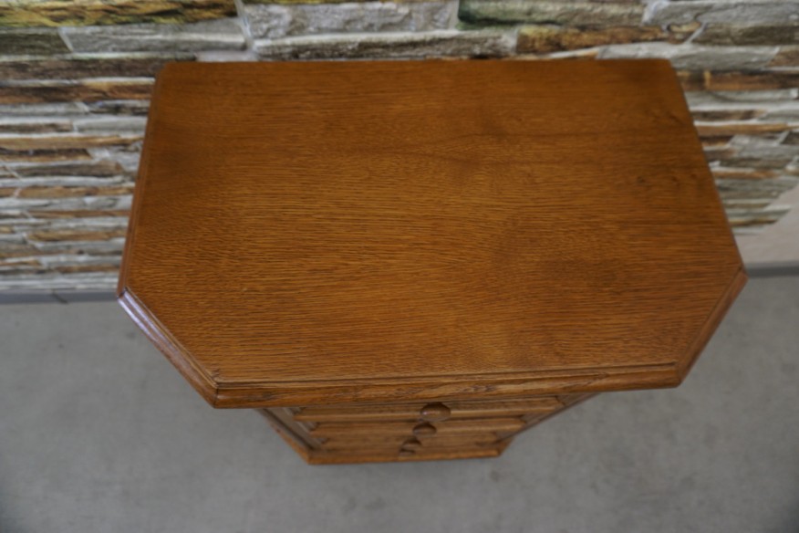 KOMODA MAŁA DĘBOWA 4 SZUFLADY SZER. 55 CM