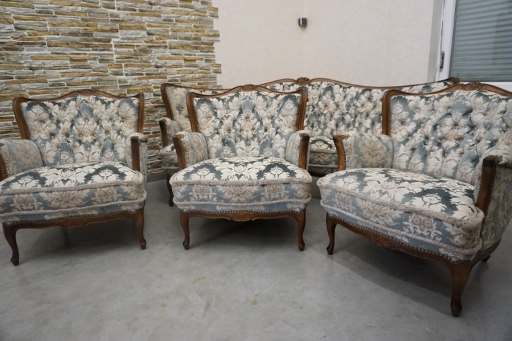 ZESTAW CHIPPENDALE SOFA 3 OSOBOWA + 3 FOTELE...