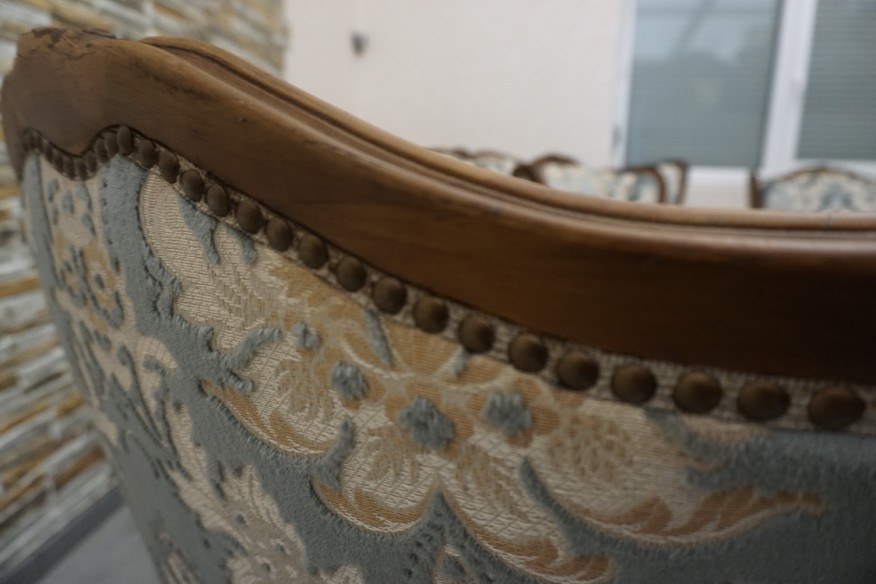 ZESTAW CHIPPENDALE SOFA 3 OSOBOWA + 3 FOTELE Warrings Ludwik Filip
