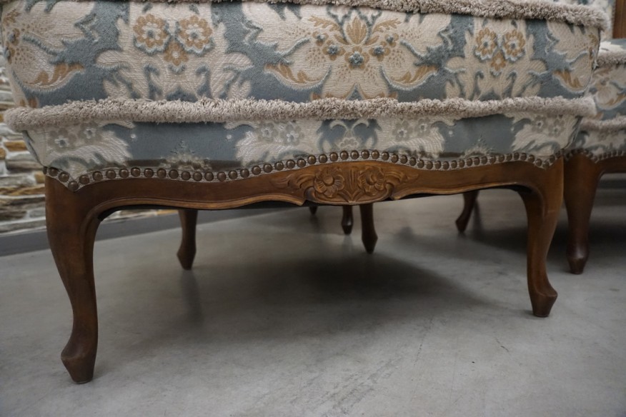 ZESTAW CHIPPENDALE SOFA 3 OSOBOWA + 3 FOTELE Warrings Ludwik Filip