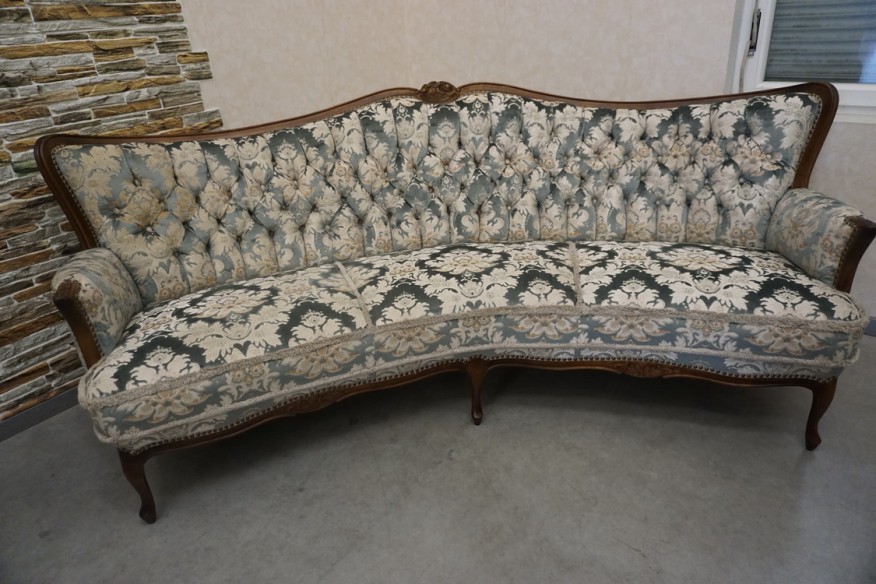 ZESTAW CHIPPENDALE SOFA 3 OSOBOWA + 3 FOTELE Warrings Ludwik Filip