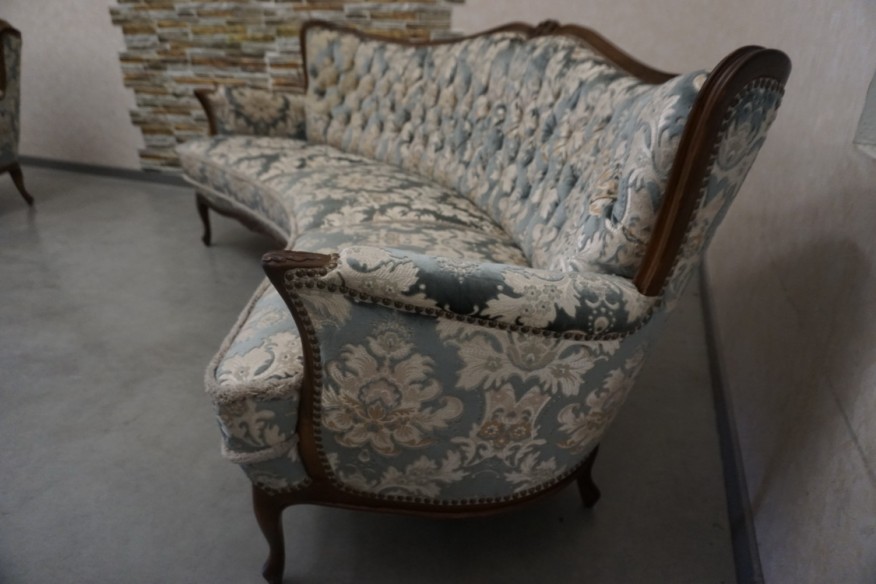 ZESTAW CHIPPENDALE SOFA 3 OSOBOWA + 3 FOTELE Warrings Ludwik Filip