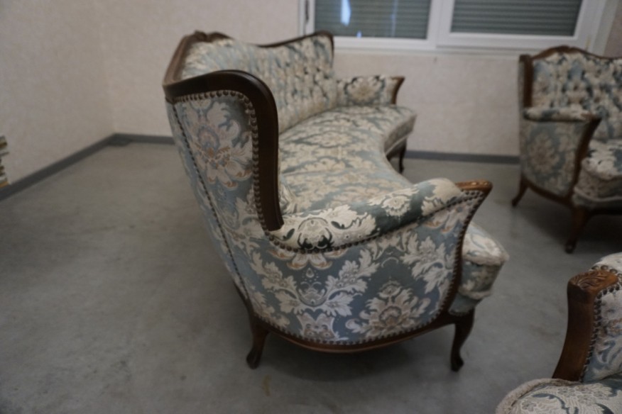ZESTAW CHIPPENDALE SOFA 3 OSOBOWA + 3 FOTELE Warrings Ludwik Filip