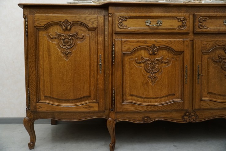 KOMODA DĘBOWA CHIPPENDALE SZER. 220 CM