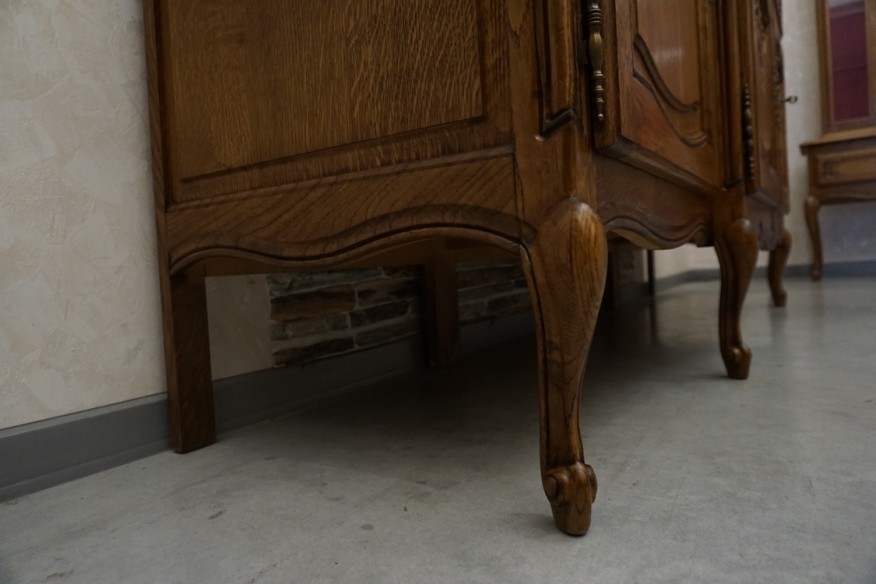KOMODA DĘBOWA CHIPPENDALE SZER. 220 CM
