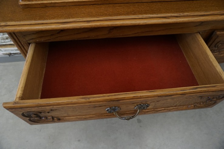 WITRYNA DĘBOWA STYL CHIPPENDALE SZER. 120 CM
