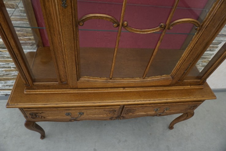 WITRYNA DĘBOWA STYL CHIPPENDALE SZER. 120 CM