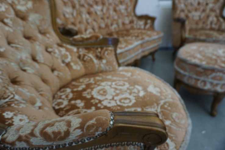 ZESTAW CHIPPENDALE LUDWIK FILIP SOFA 2 OSOBOWA...