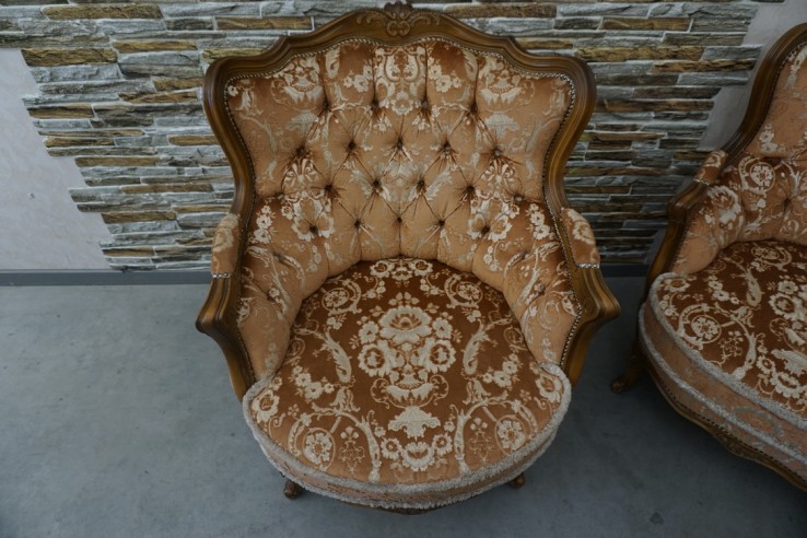 ZESTAW CHIPPENDALE LUDWIK FILIP SOFA 2 OSOBOWA...