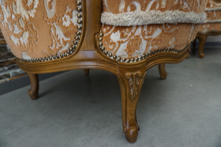 ZESTAW CHIPPENDALE LUDWIK FILIP SOFA 2 OSOBOWA...