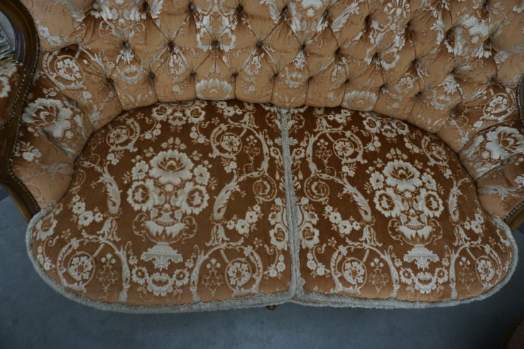 ZESTAW CHIPPENDALE LUDWIK FILIP SOFA 2 OSOBOWA...