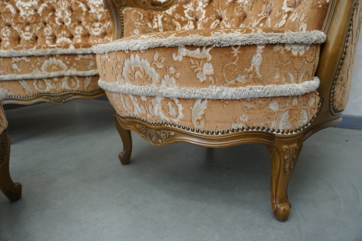 ZESTAW CHIPPENDALE LUDWIK FILIP SOFA 2 OSOBOWA...