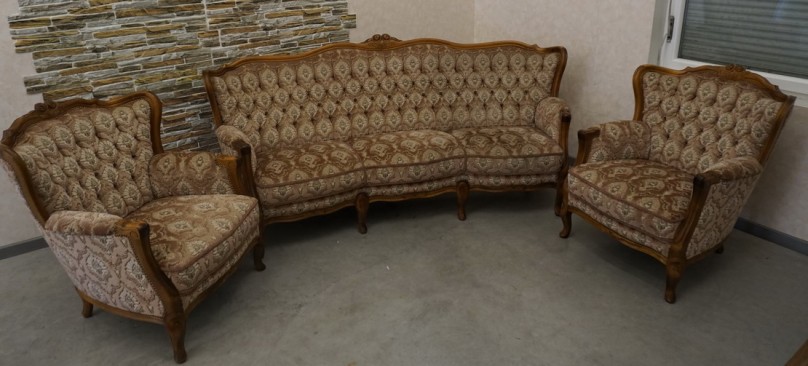 ZESTAW CHIPPENDALE SOFA 3 OSOBOWA + 2 FOTELE 2