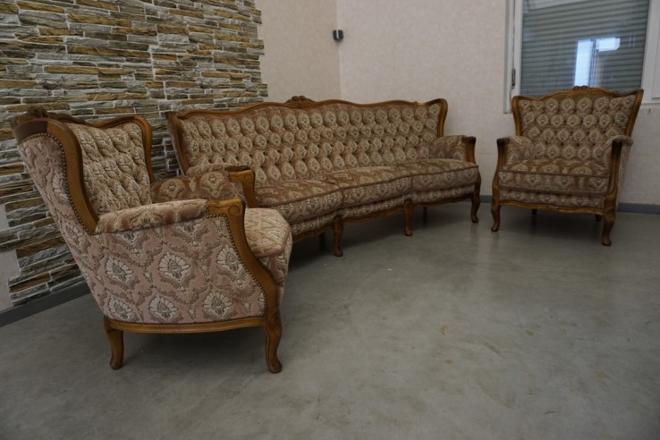 ZESTAW CHIPPENDALE SOFA 3 OSOBOWA + 2 FOTELE