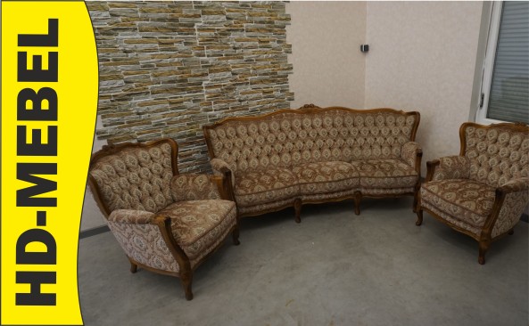 ZESTAW CHIPPENDALE SOFA 3 OSOBOWA + 2 FOTELE