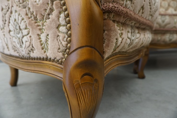 ZESTAW CHIPPENDALE Ludwik Filip SOFA 3 OSOBOWA...