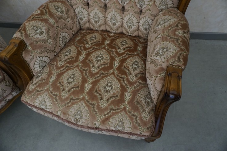 ZESTAW CHIPPENDALE Ludwik Filip SOFA 3 OSOBOWA...