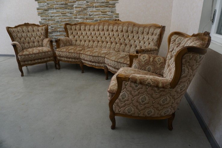 ZESTAW CHIPPENDALE SOFA 3 OSOBOWA + 2 FOTELE
