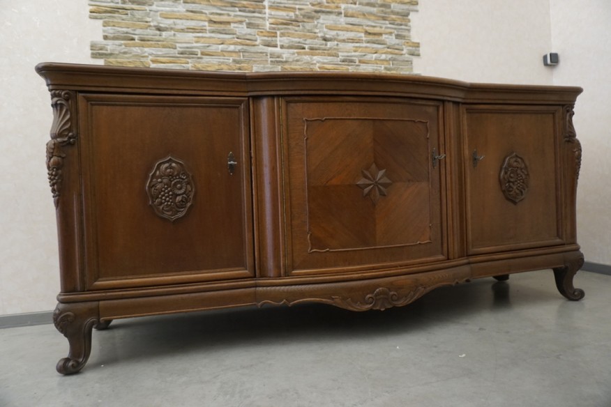 KOMODA ORZECHOWA BUFET LADA 3 DRZWIOWA SZER. 240 CM