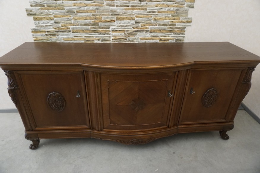 KOMODA ORZECHOWA BUFET LADA 3 DRZWIOWA SZER. 240 CM