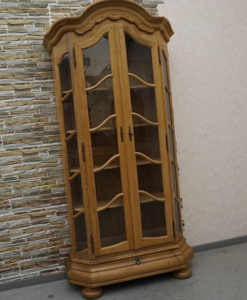 WITRYNA / BIBLIOTECZKA Z LITEGO NATURALNEGO DĘBU SZER. 102 CM