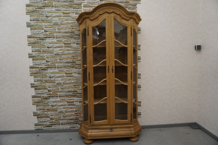 WITRYNA / BIBLIOTECZKA Z LITEGO NATURALNEGO DĘBU SZER. 102 CM