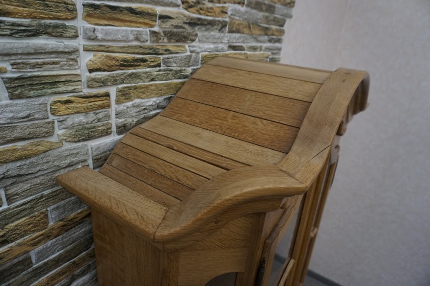 WITRYNA / BIBLIOTECZKA Z LITEGO NATURALNEGO DĘBU SZER. 102 CM