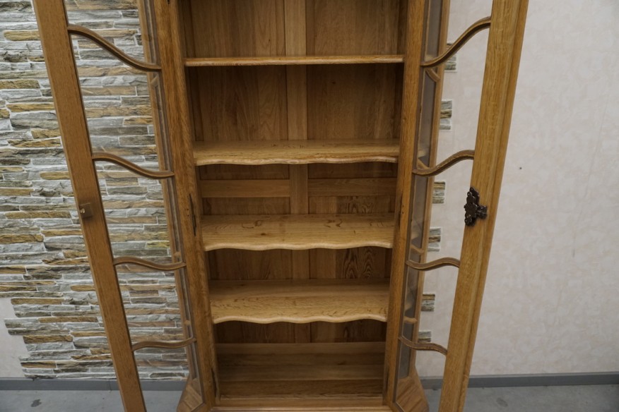 WITRYNA / BIBLIOTECZKA Z LITEGO NATURALNEGO DĘBU SZER. 102 CM