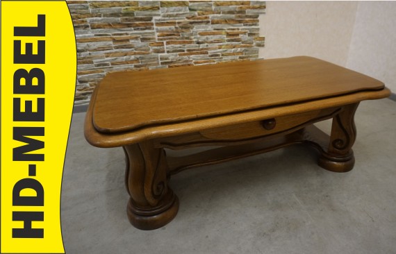 ŁAWA DĘBOWA Z SZUFLADĄ SZER. 140 CM