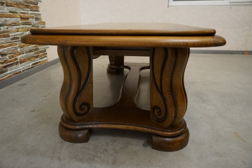 ŁAWA DĘBOWA Z SZUFLADĄ SZER. 140 CM