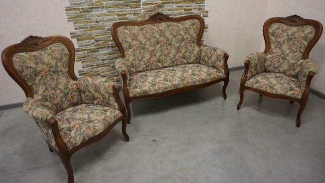 ZESTAW CHIPPENDALE 2+1+1  SOFA 2 OSOBOWA + 2 FOTELE 2