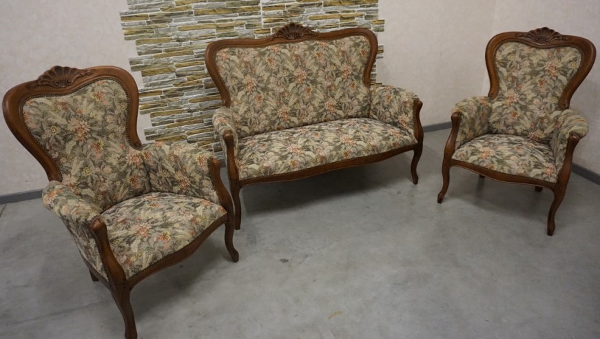 ZESTAW CHIPPENDALE 2+1+1  SOFA 2 OSOBOWA + 2...