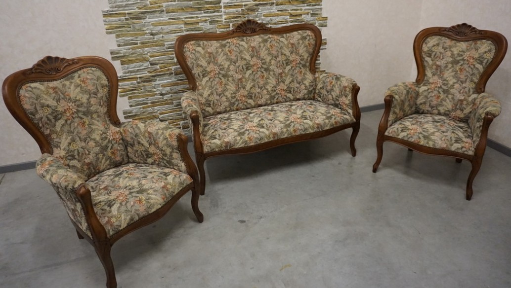 ZESTAW CHIPPENDALE 2+1+1  SOFA 2 OSOBOWA + 2 FOTELE