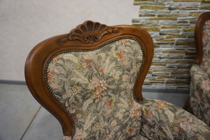 ZESTAW CHIPPENDALE LUDWIK FILIP 2+1+1  SOFA 2...