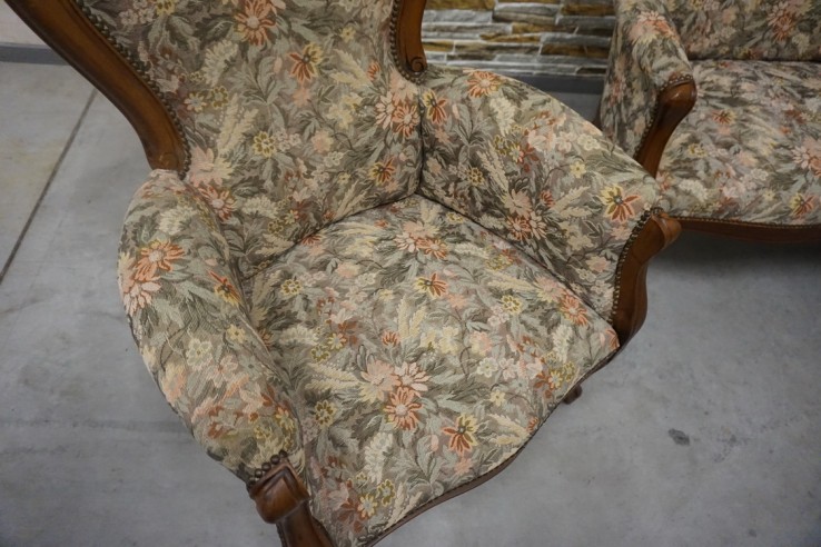 ZESTAW CHIPPENDALE LUDWIK FILIP 2+1+1  SOFA 2...