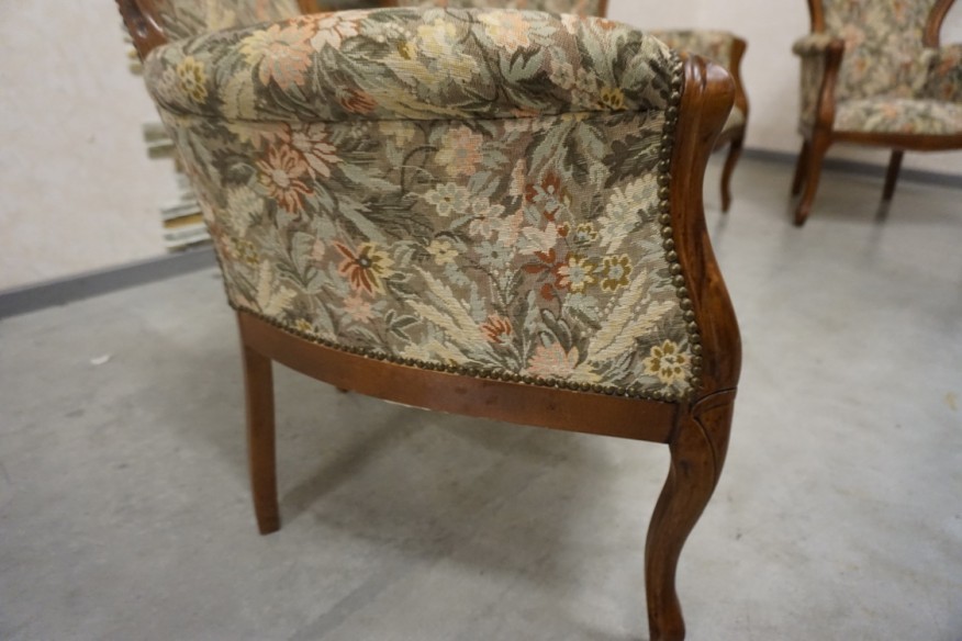 ZESTAW CHIPPENDALE LUDWIK FILIP 2+1+1  SOFA 2 OSOBOWA + 2 FOTELE