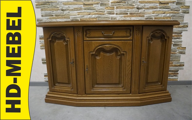 KOMODA MAŁA DĘBOWA 3 DRZWIOWA SZER. 130 CM NA...