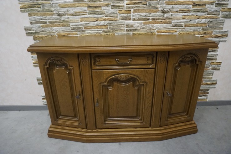 KOMODA MAŁA DĘBOWA 3 DRZWIOWA SZER. 130 CM NA...