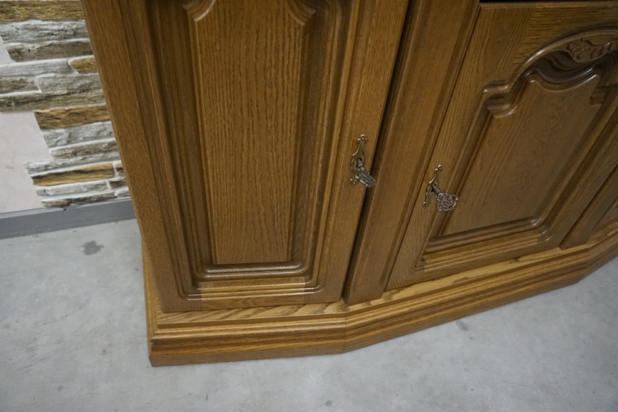 KOMODA MAŁA DĘBOWA 3 DRZWIOWA SZER. 130 CM NA TV SUPER